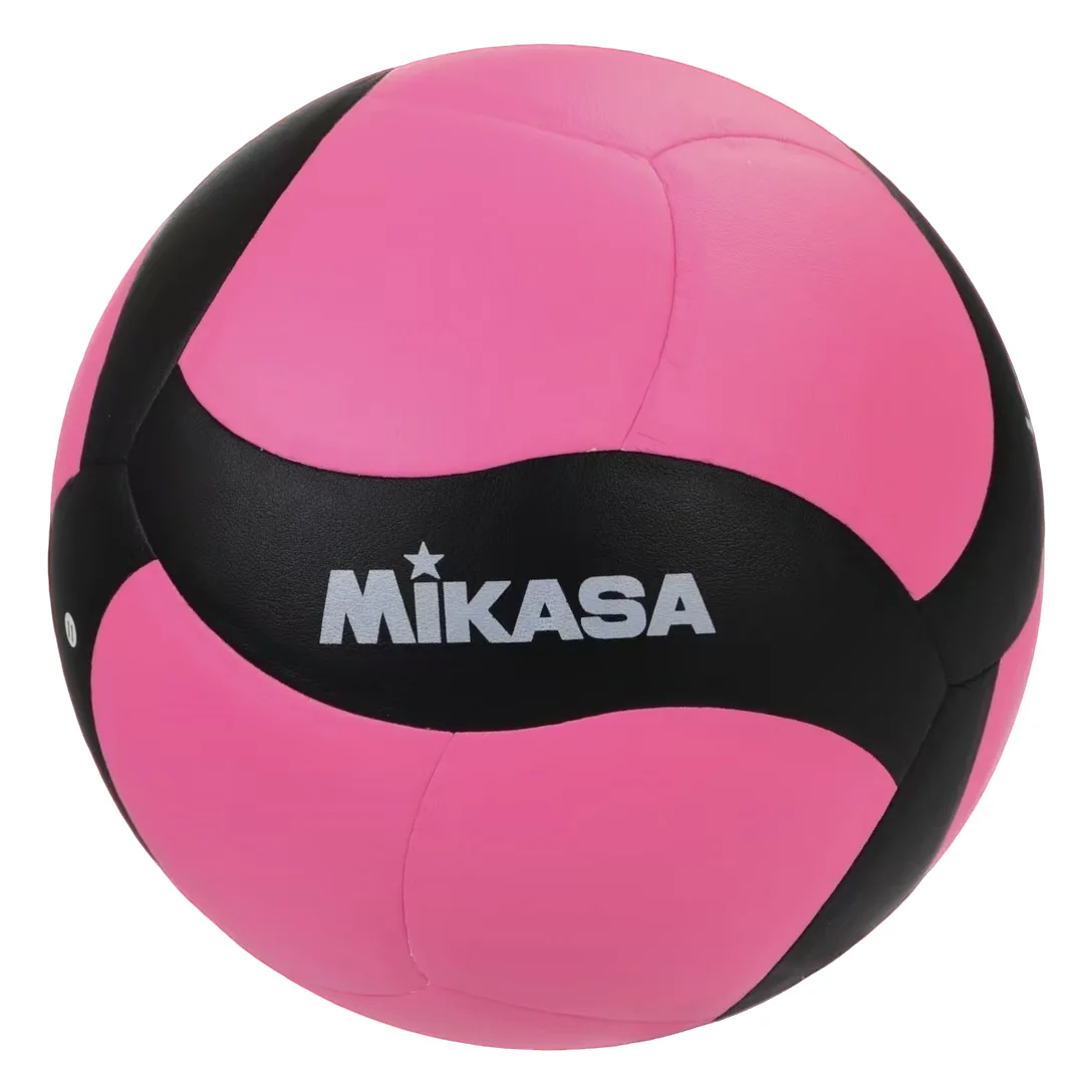 Mikasa V330W, Bola de Voleibol de Competição para Clubes, Rosa/Preto Tamanho 5, Bola de Voleibol de PU de Alta Qualidade com Colagem a Quente para Adolescentes e Adultos