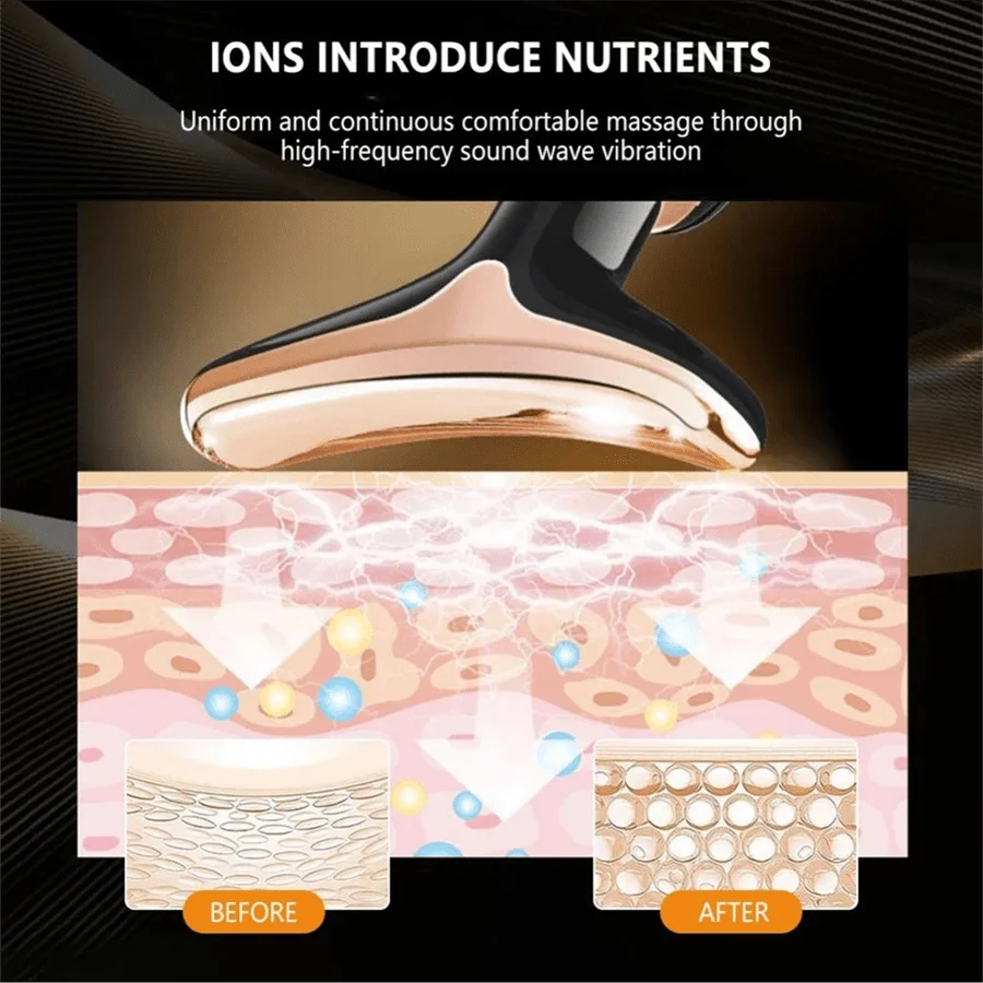 首フェイシャルリフティングデバイス EMS マイクロカレント LED 光子療法振動フェイスマッサージャー抗しわ引き締めスキンケアツール