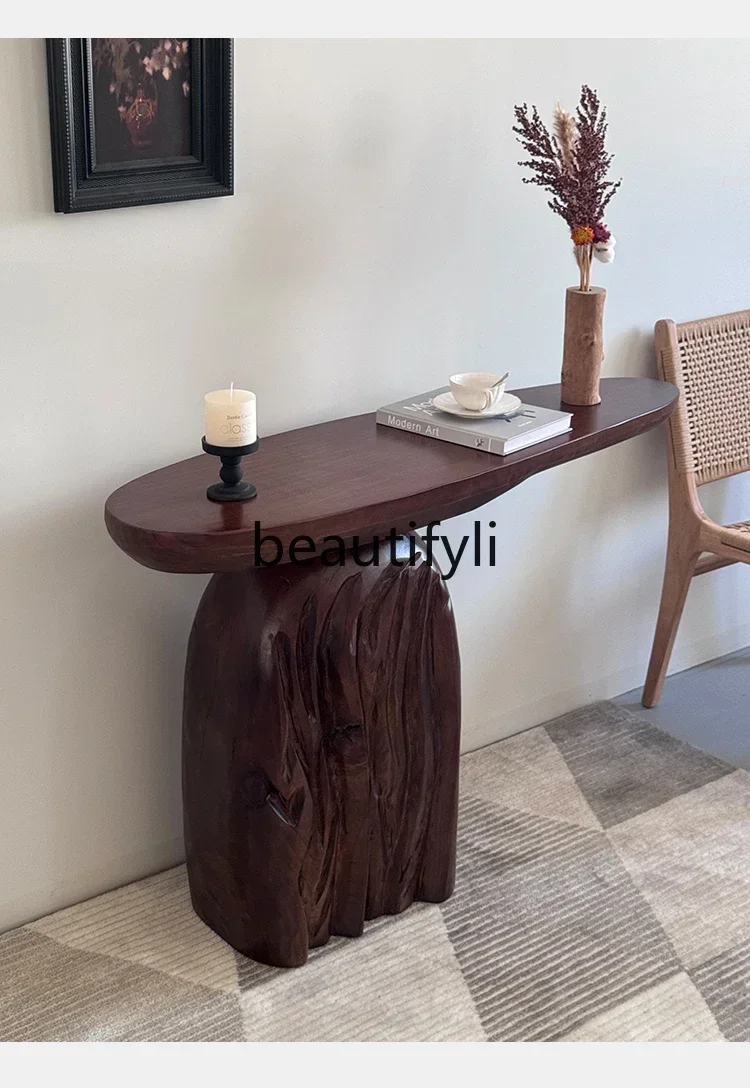 

Asmt14 New Log Xuanguantai Art Bar Table New Chinese Corridor Decorative Retro End View Platform