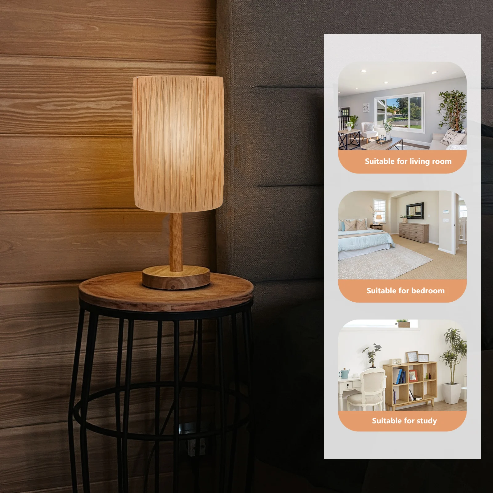 

Paper Lampshade Soft Light Bedroom Living Room Table Floor Lamps Cover Dust Proof Easy Install Large Office Chocolate Desk