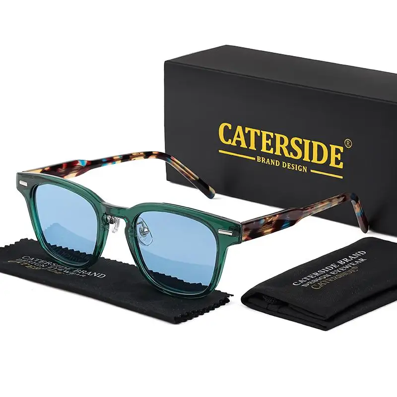 CATERSIDE Retro Quadrat Polarisierte Sonnenbrille Männer TR90 Rahmen Hohe Qualität Sonnenbrille für Frauen Fahren Angeln Party Brillen – Detail 7