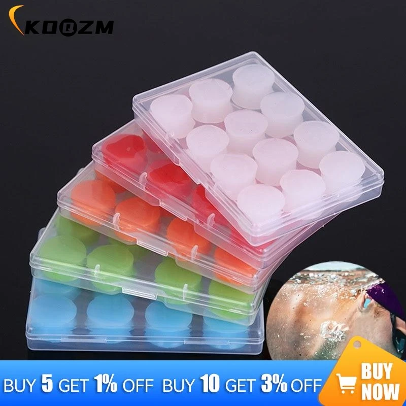 8/12PCS  Silicone Ear Plugs Noise Reduction Sleep Anti Canceling Sound Insulation Earplug Protection Sleeping Reusable Ear Plugs