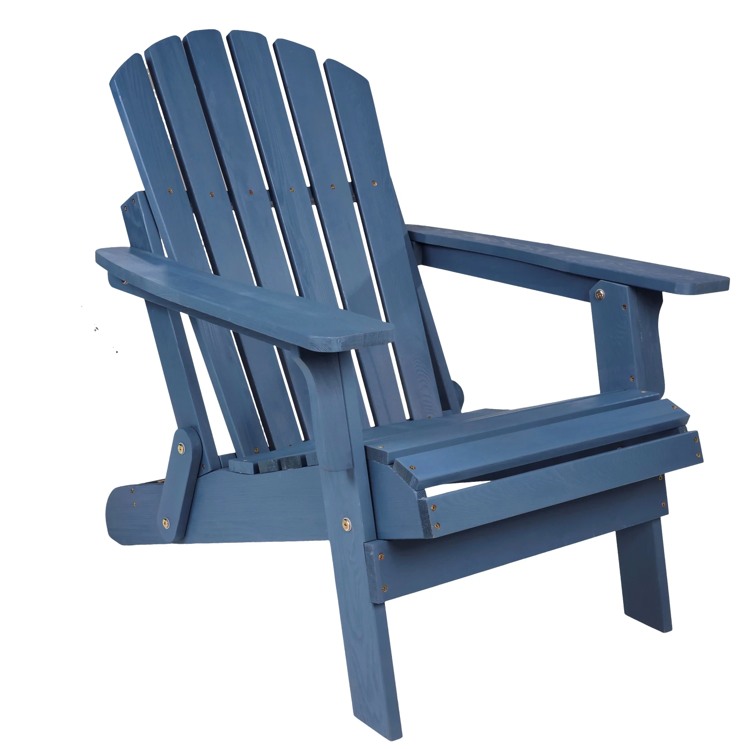 Oversize Wooden Outdoor Folding Adirondack Chair with Pre-Assembled BackRest & SeatBoard, Wood Patio Chair for Garden Backyard P