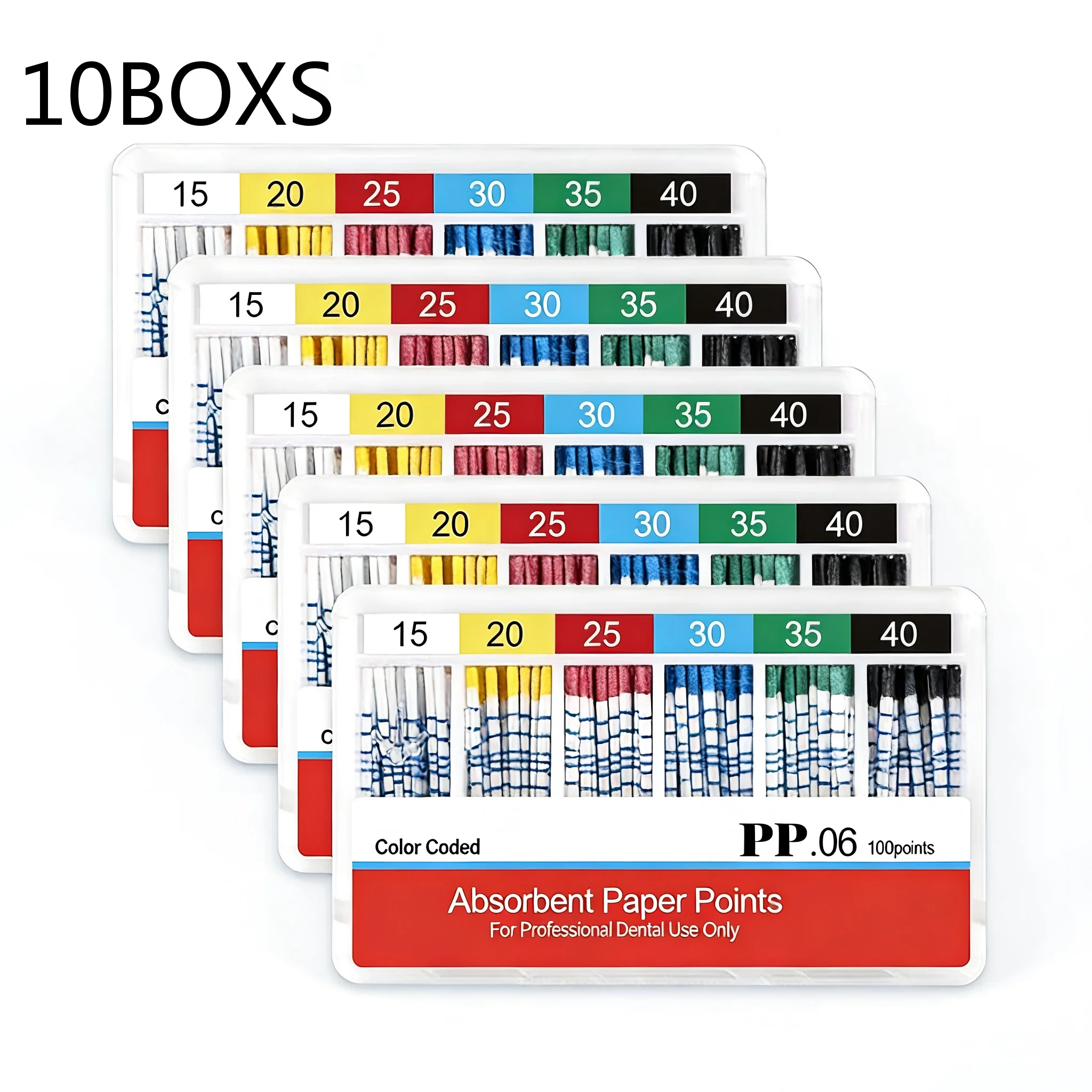 

Dental Absorbent Paper Points 10Box Sterile Mixed Size Root Canal Endodontic Tips for Dentistry Filling