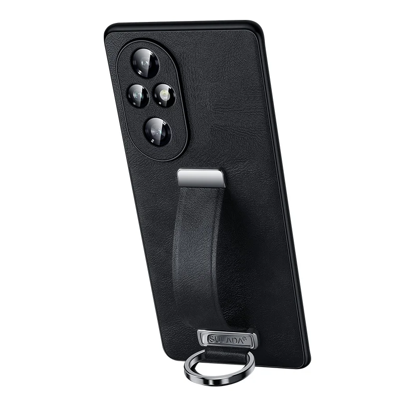 For Huawei Honor 200 Pro Case Luxury Leather Wristband Stand Cover For Honor 200 Pro 200Pro Shockproof Bumper Honor200Pro Funda