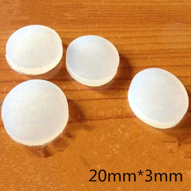 

100PCS 20mm x 3mm translucent anti slip silicone rubber plastic bumper damper shock absorber self-adhesive silicone feet pads