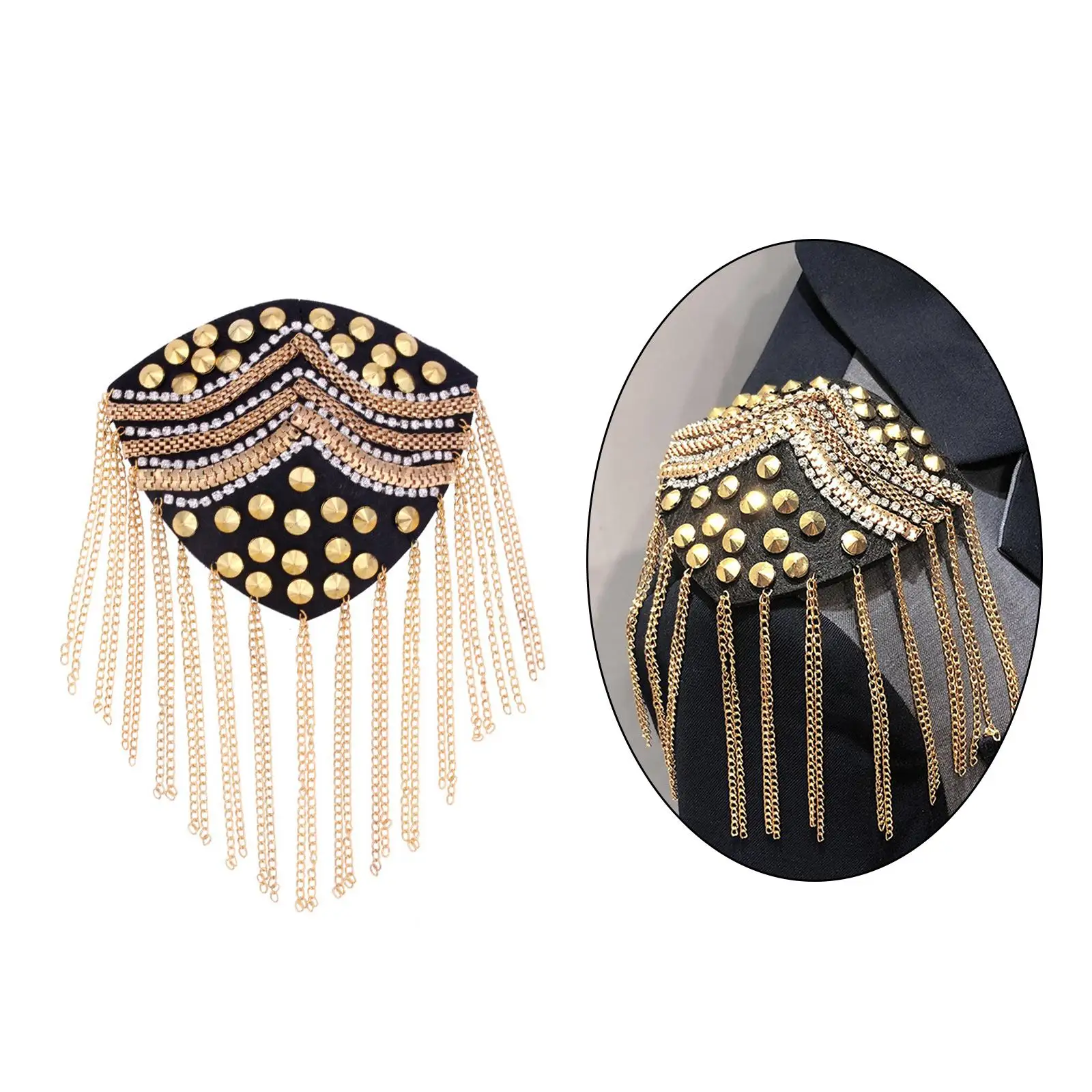 Tassel Epaulet Retro Fashion Shoulder Pad Jewelry for Ceremony Thanksgiving