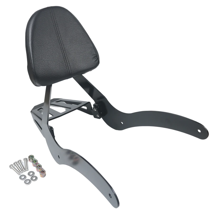 Motorcycle Passenger Backrest Sissy Bar With Detachable Luggage Rack 2-in-1 Fits For Indian Scout Sixty ABS 100th 2015-2023