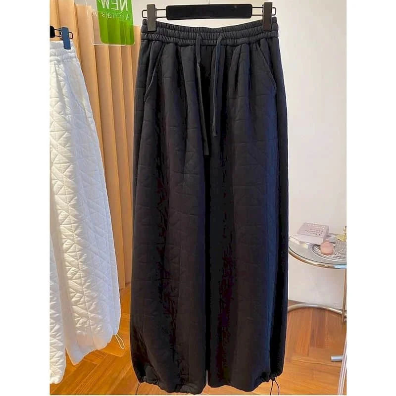 

Harem Pants Autumn Korean Style Drawstring Sweatpants Elastic Waist Baggy Trousers Harajuku Streetwear Oversized Wide Leg Pants