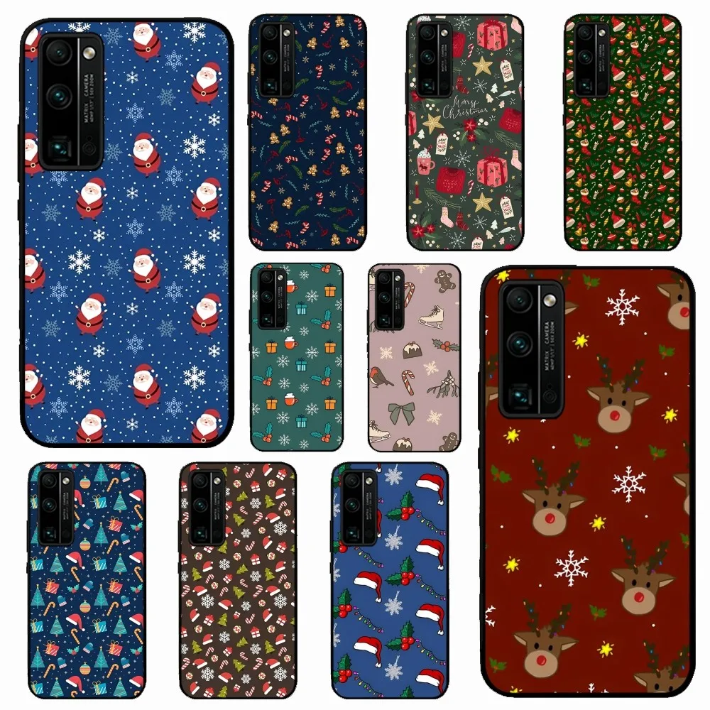 

Happy Snow Christmas Phone Case For Huawei Honor 10 lite 9 20 7A pro 9X pro 30 pro 50 pro 60 pro 70 pro plus