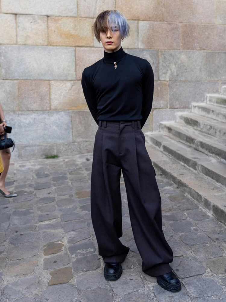 

Clean Fit Wide Leg Straight Casual Pants Men Women Versatile Drapey Trousers Youthful Vitali Sle All Season Long Pants