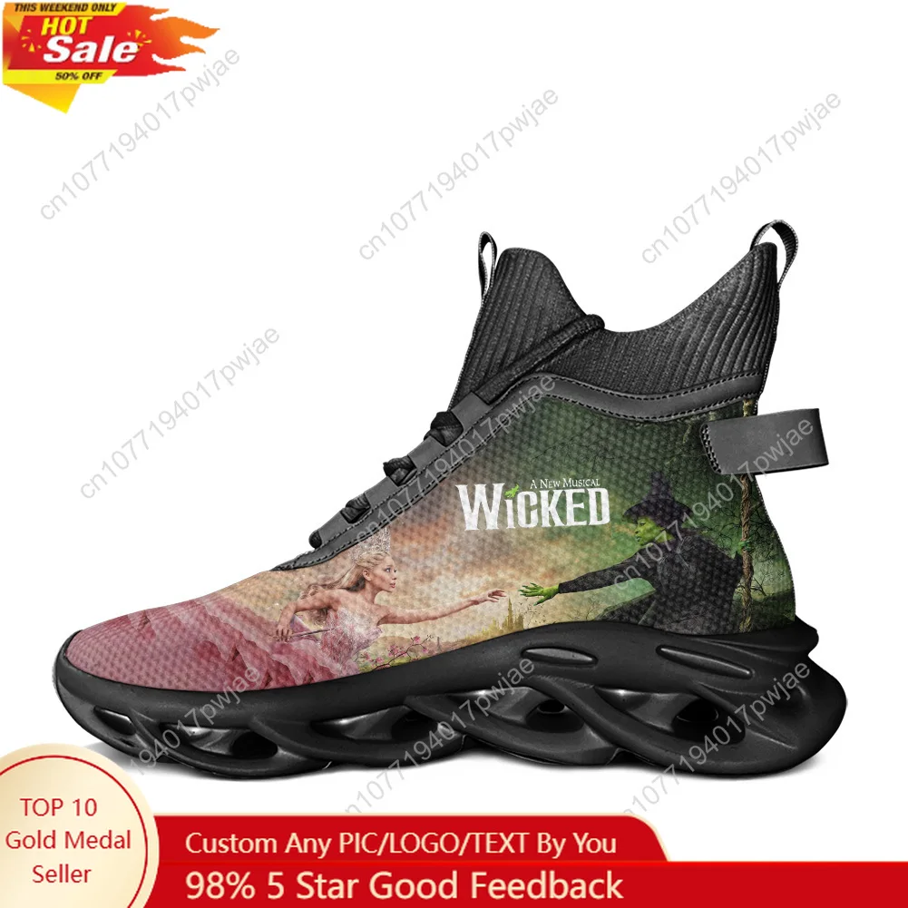 

Wicked the Musical High Top Flats Sneakers Mens Womens Sports Hiking Travel Shoes Lightweight Running Shoes Custom Shoes