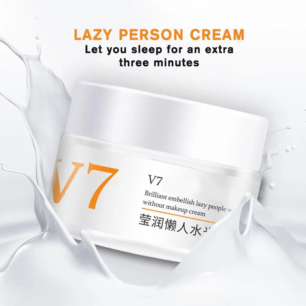 V7 Lazy Skin Whitening Cream Deep Moisturizing Moisturizing Skin Firming Primer Cream 50g Whitening Brightening Skin Lady Z2Q7