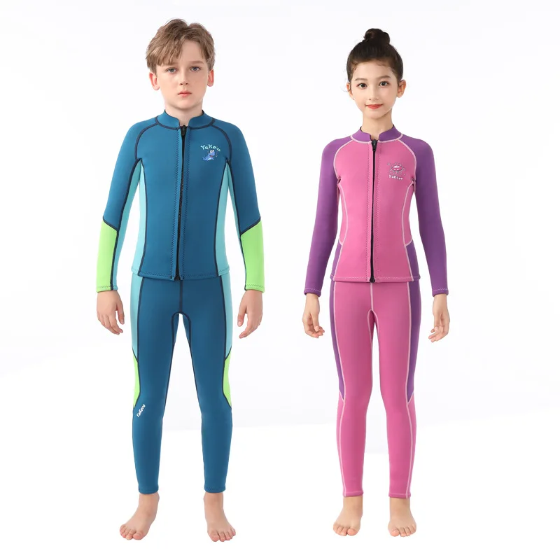 children's-wetsuit-25mm-separate-long-sleeve-surfing-snorkeling-diving-children's-thermal-sun-protection-surfing-suit-boys-girls