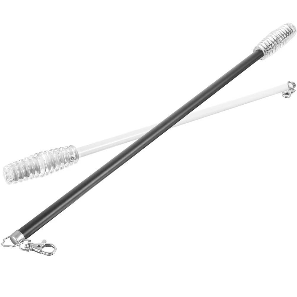 

2 Pcs 50cm Threaded H Curtain Rod Set Black White Pull Rods Aluminum Alloy Modern Lightweight Sturdy Various