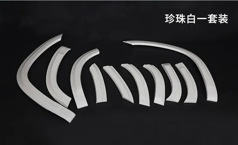 10PCS For Toyota Highlander 2015 2016 2017 2018 2019 2020 Wheel Eyebrow Round Arc Fender Flares Body Kit Cover