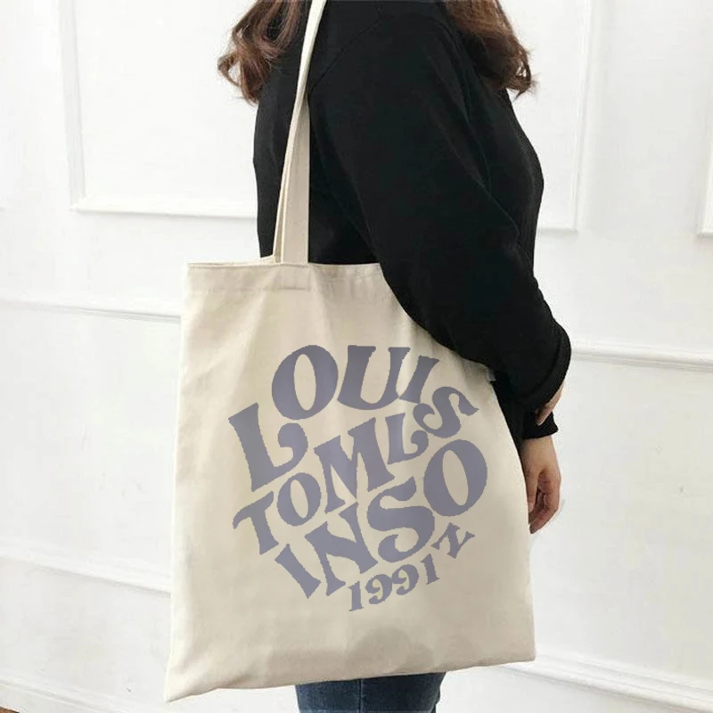 2022 Harajuku All-match Kawaii Cartoon Alphabet Shopping Bag Tote Bag Canvas Shoulder Bag Ladies Shopping Bag Large Capacity Tot