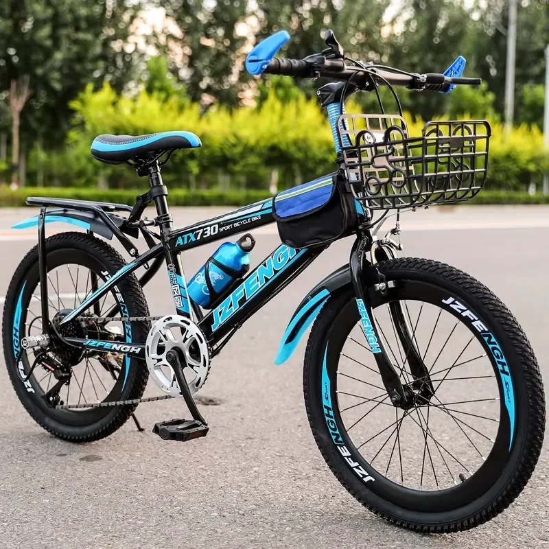 Unisex lightweight high carbon steel frame 6-speed commuter bike with plastic basket for men and women