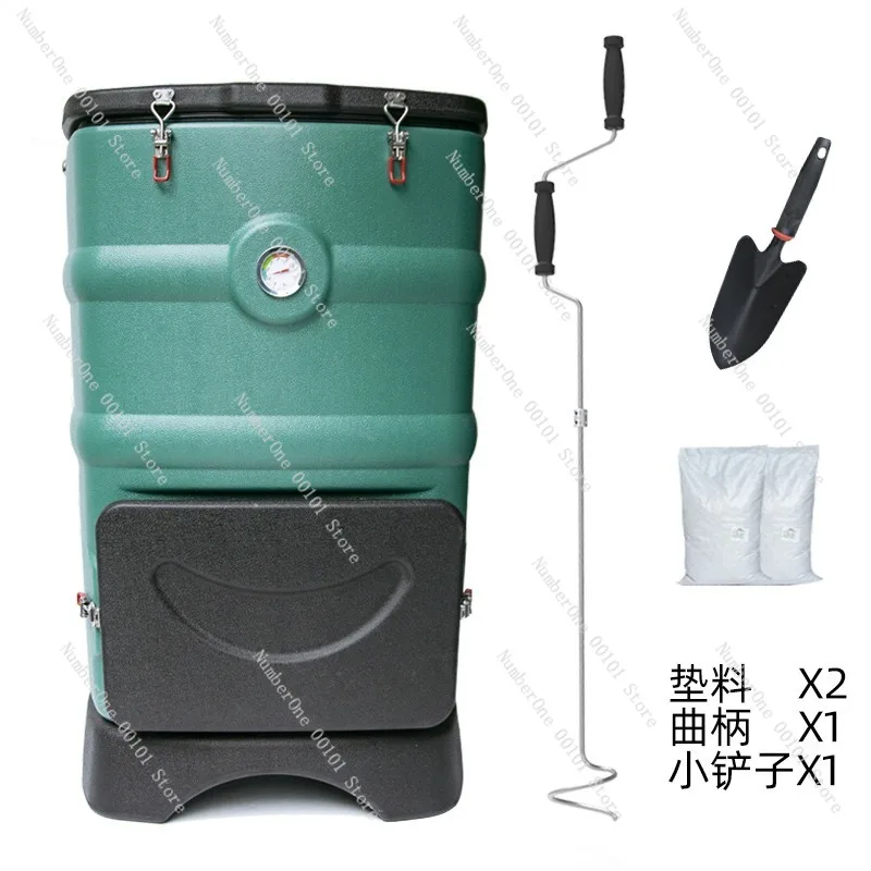 Home Garden Insulated Kitchen Compost Bin Household Food Waste Fermentation Container Aerobic Composting Bucket for Patio Yard