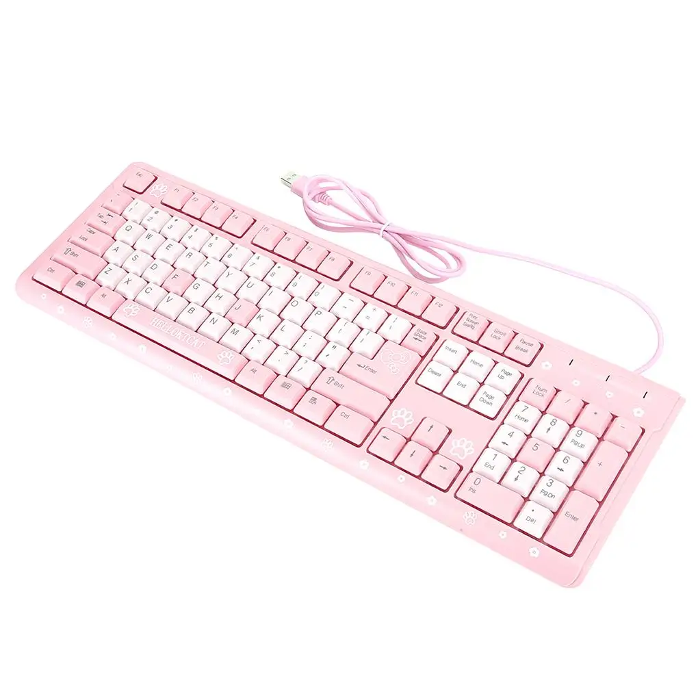 Wire Keypad Pink Keyboard Office Supplies Cute Looking Universal Multipurpose