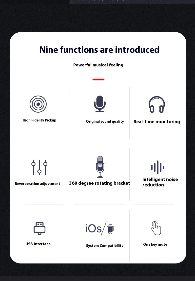 USBコンデンサーマイクコンピュータゲーム電子スポーツ音声ノイズリダクション携帯電話録音ダビングライブブロードキャスト