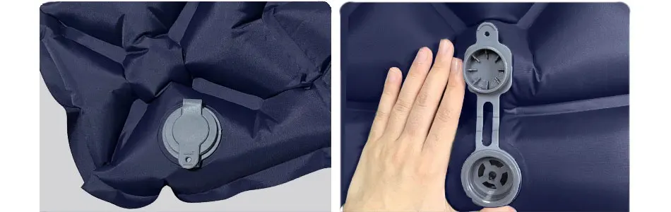 190*60cm Outdoor Camping Aufblasbare Matratze Schlafmatte mit Kissen Ultraleichte Luftmatratze mit Eingebauter Pumpe für Wandern und Wohnmobil – Detail 6
