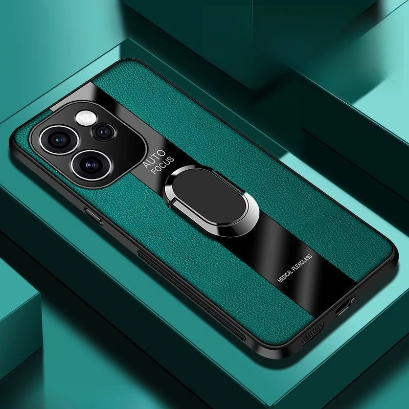 Case For OPPO Reno 15 14 F FS 5G   Luxury Magnetic Ring Two-Tone Leather Cover For Reno15 Pro Max  Shockproof Bumper Funda