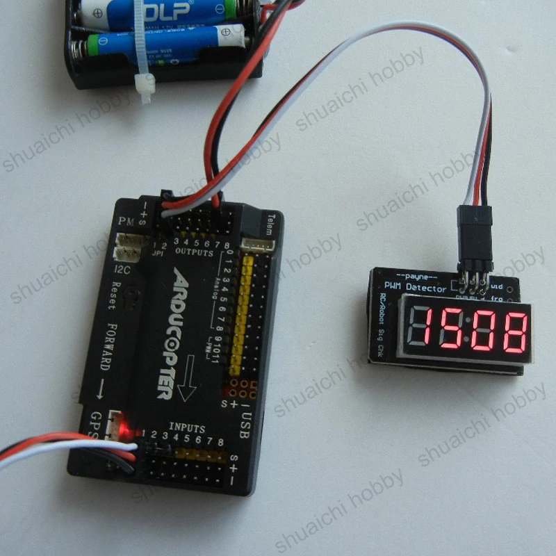 Servo Signal Display Detector, PWM Tester, pulso freqüência Displayer, controlador de voo, depuração ferramenta, receptor, RC Robot, 1 conjunto