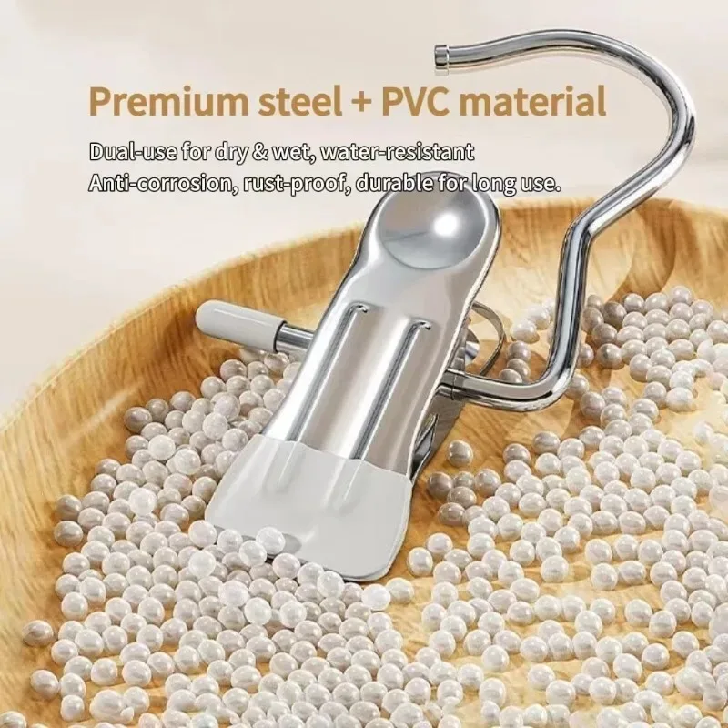 متعددة الوظائف أوتاد الملابس كليب وعاء من الستانليس ستيل الأسود مشابك الغسيل هوك المحمولة معلقة الملابس كليب السراويل التخزين #3