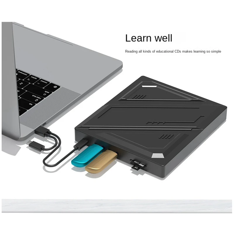 External Mobile Optical Drive For Desktop And Notebook Universal USB/Type-C/SD/TF Card Reading And Burning Computer Spare Parts