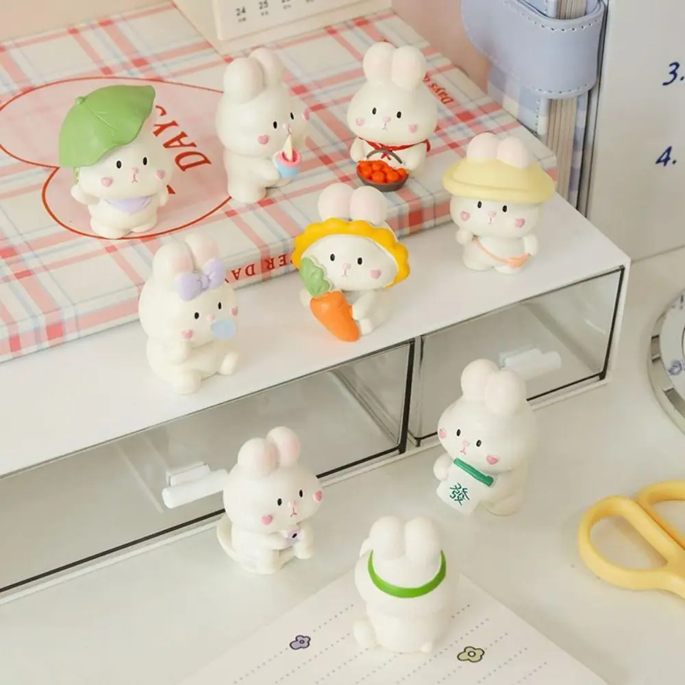 

Новая симпатичная статуя кролика из мультфильма, поделки «сделай сам», полимерные миниатюрные фигурки кроликов, украшение для кукольного домика, автомобильное украшение, микроландшафтное украшение