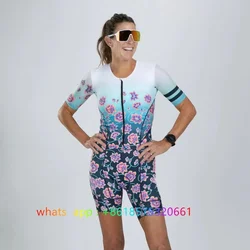 Zootekoi Women's Short Sleeve Cycling Skinsuit Triathlon Professional Uniforms For Outdoor Team Cycling Races  Bicycle Tri Suit