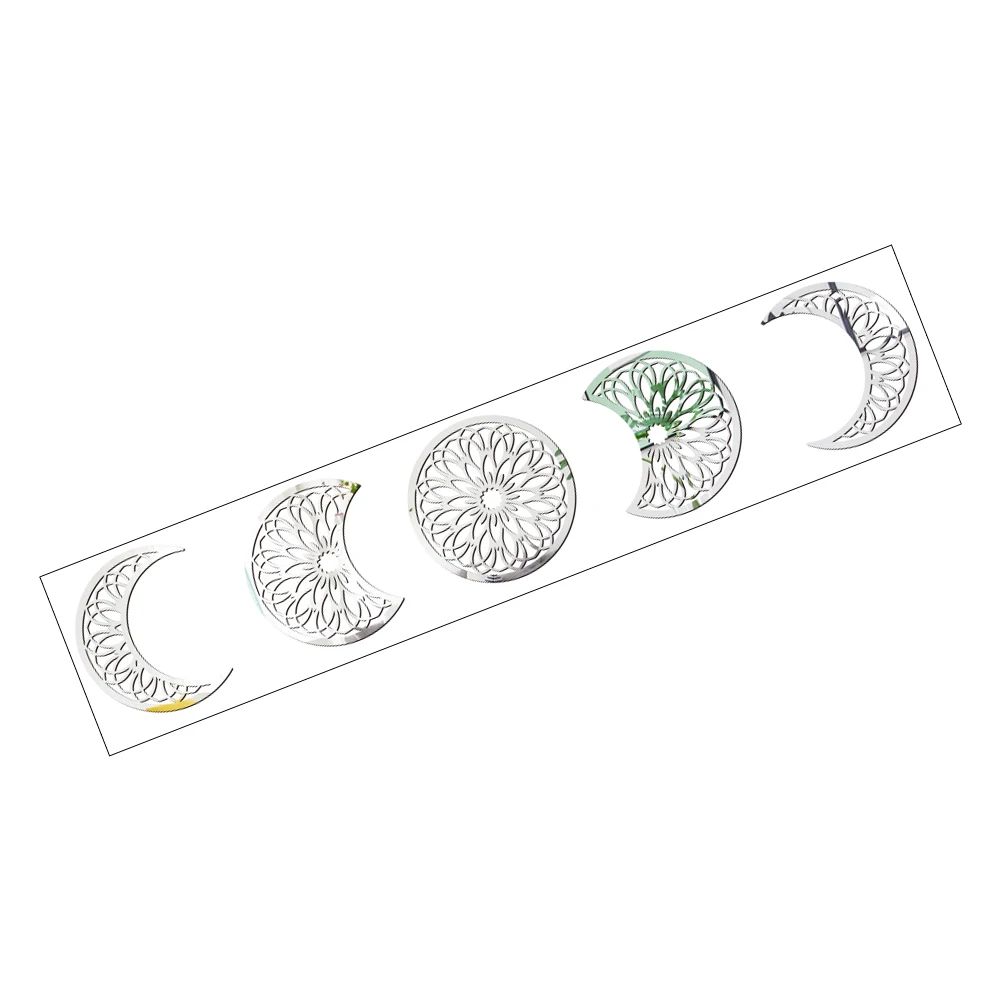 

3D Crescent Wall Sticker Acrylic Moon Mirror Decals Bedroom Living Room Bathroom Decor Adornments Non Fading Smooth