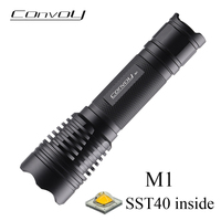 Convoy M1 SST40 Flashlight Led Lanterna Tactical Torch High Powered Lantern 18650 Camping Fishing Working Latarka