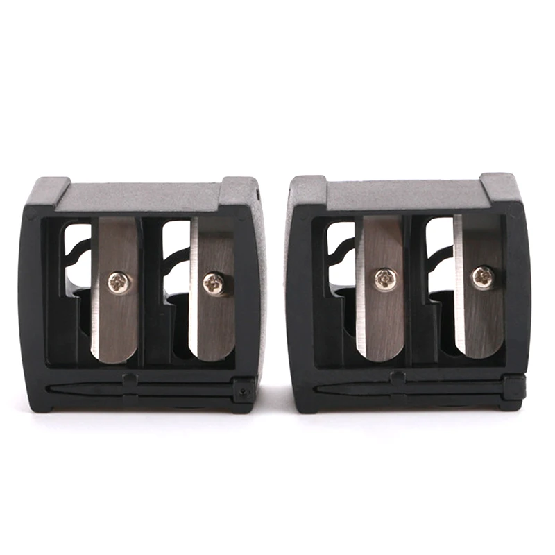Double Holes Lipstick Lápis Sharpener para sobrancelha, Lip Liner, lápis delineador aleatório, 1 Pc