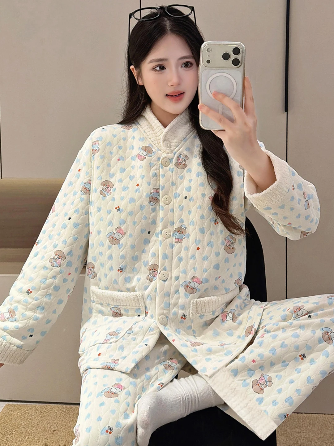 maternity-sleepwear-air-cotton-layered-home-clothes-spring-autumn-style-with-chest-pad-postpartum-nursing-clothes-for-pregnan