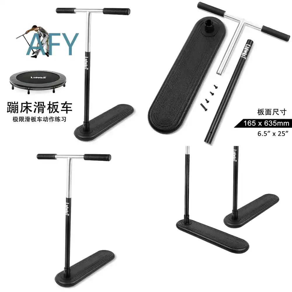 Trampoline Scooter for Extreme Stunt Training Flat Scooter for Professional and Beginner Riders Fitness Balance Scooter for