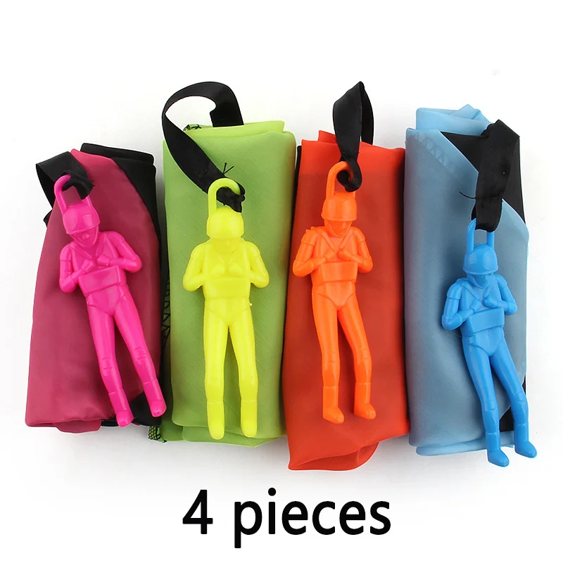 4pcs Hand Throwing Parachute Mini Soldier Funny Toy Kid Outdoor Game Play Educational Toys Fly Parachute Sport for Children Toy