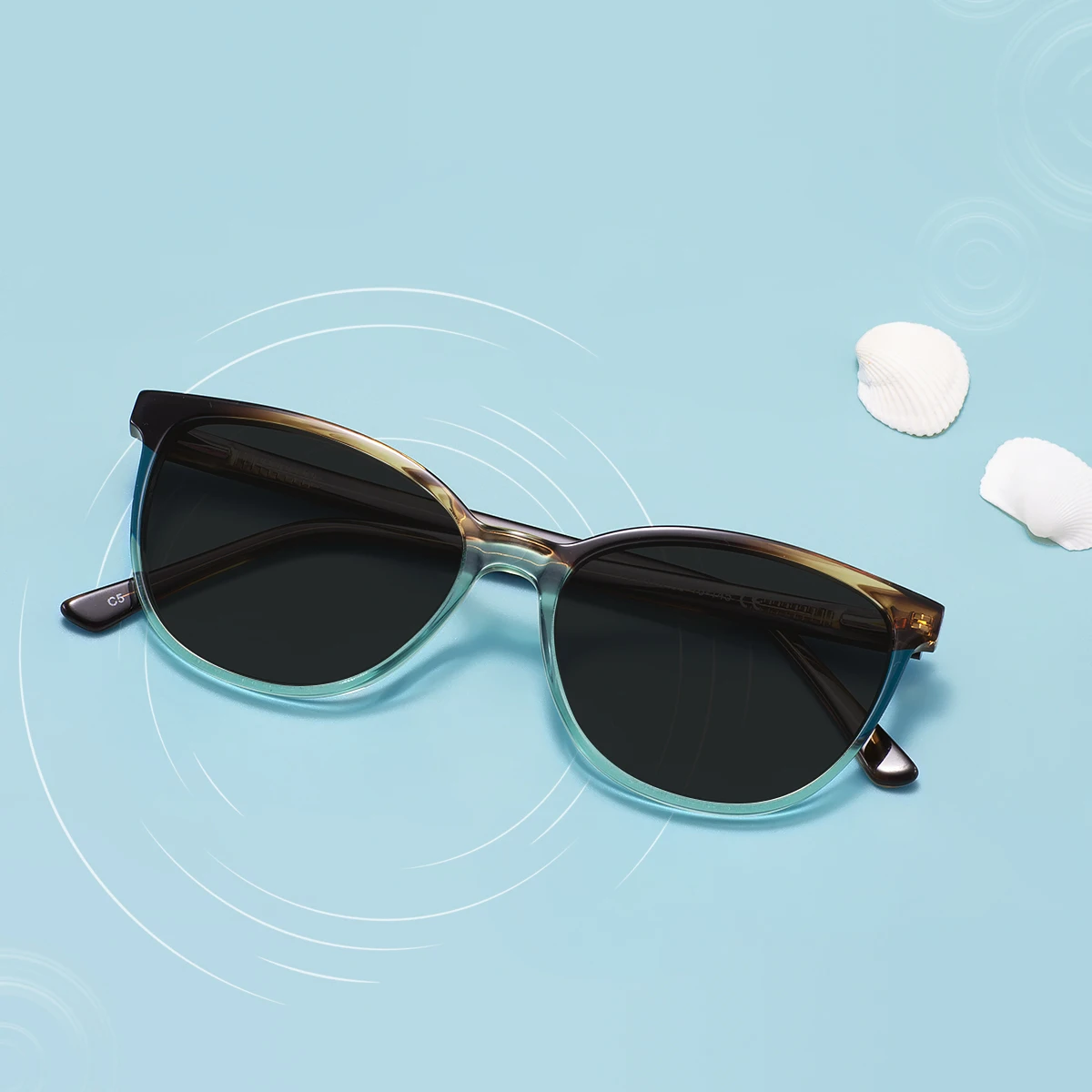 

Women Retro Cat Eye Sunglasses Trendy Colorful Vintage Acetate Round Simple Polarized Eyewear Driving Outdoors Sun Glasses UV400