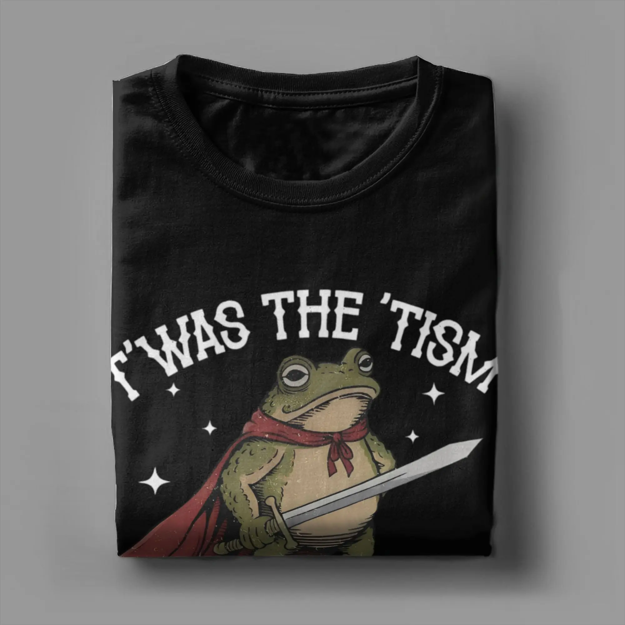 الجدة Twas The Tism M Lord تي شيرت الرجال النساء الجولة الرقبة القطن تي شيرت التوحد الضفدع ميمي قصيرة الأكمام تي شيرت الملابس #5