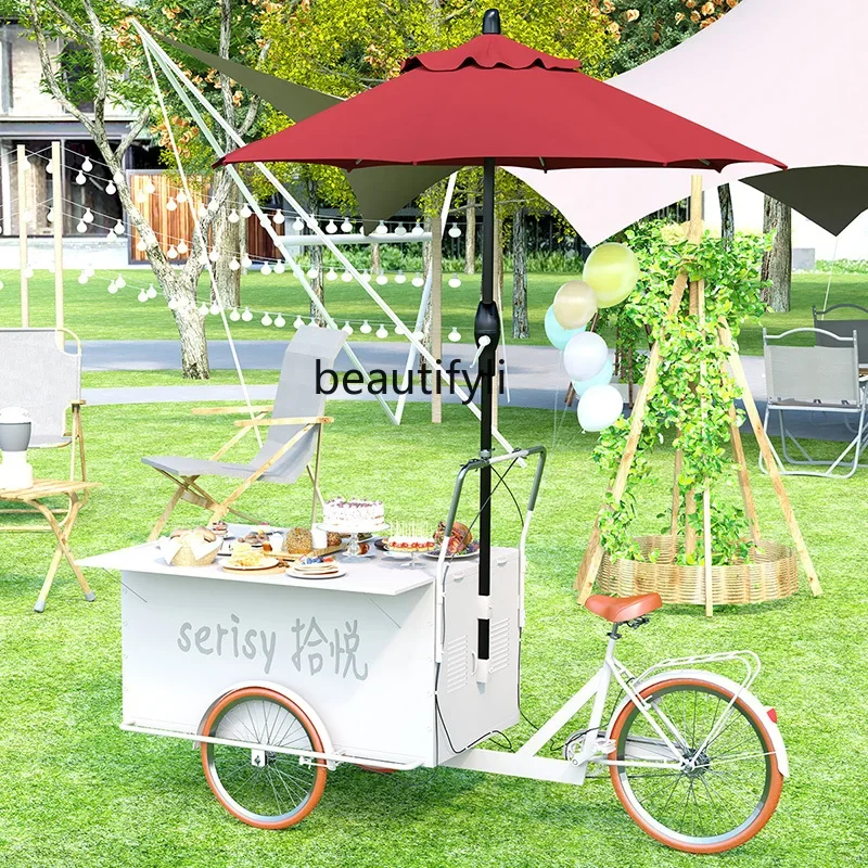 سوق عائم ثلاثي العجلات، سيارة خفيفة متنقلة، سوق ليلي، كشك مربع، سيارة ترويجيةHY