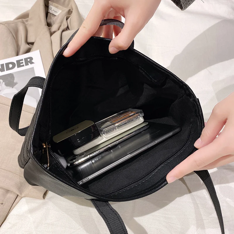 Retro Women\'s Tote Bags Large Capacity Luxury Shoulder Bags High Quality Women Bag PU Leather Handbags New Female Underarm Bag