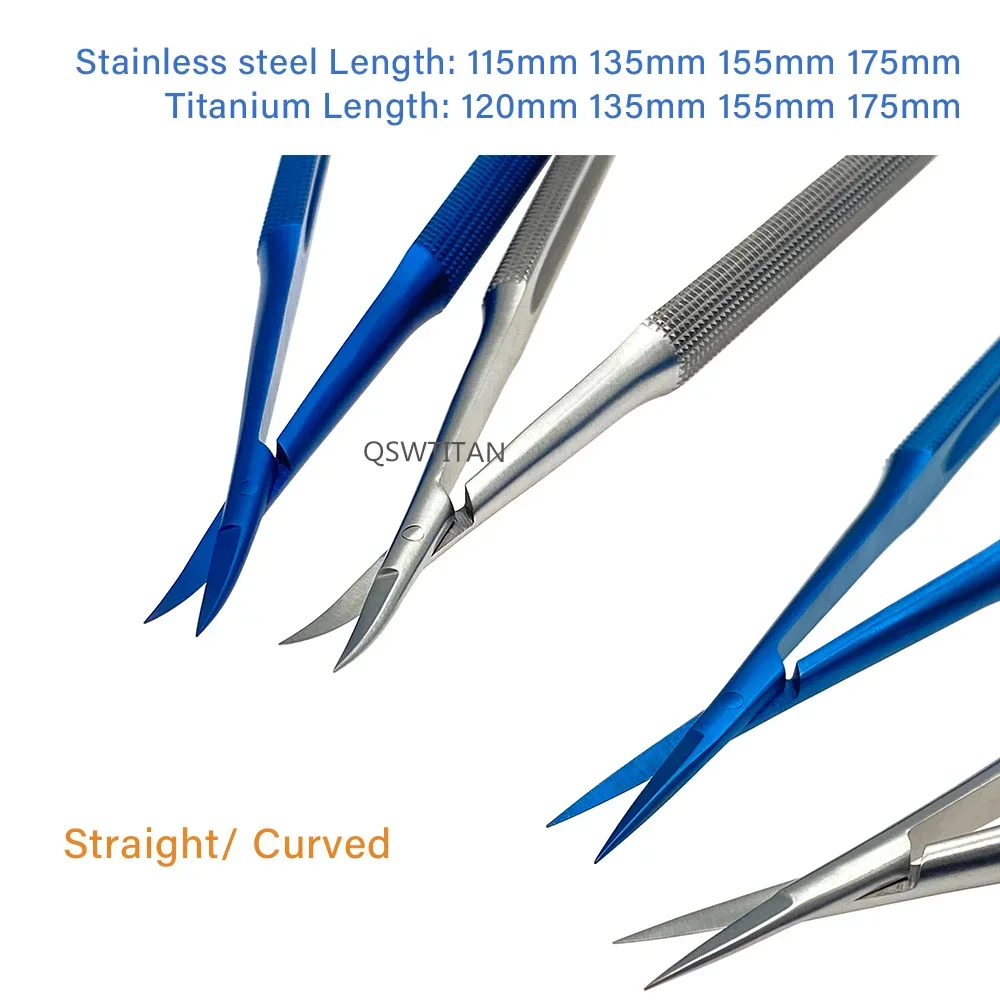 Ophthalmic Micro Scissors Tweezer 1pc Double Eyelid Castroviejo Micro Cornea Scissors Autoclavable