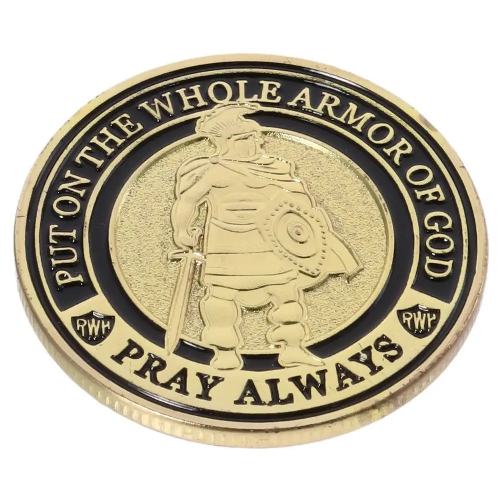 Souvenir Coin Souvenir Coin The Full Armor of God Challenge Coin Put On Collectible Coins Decoration Culture Challenge Coin Gift