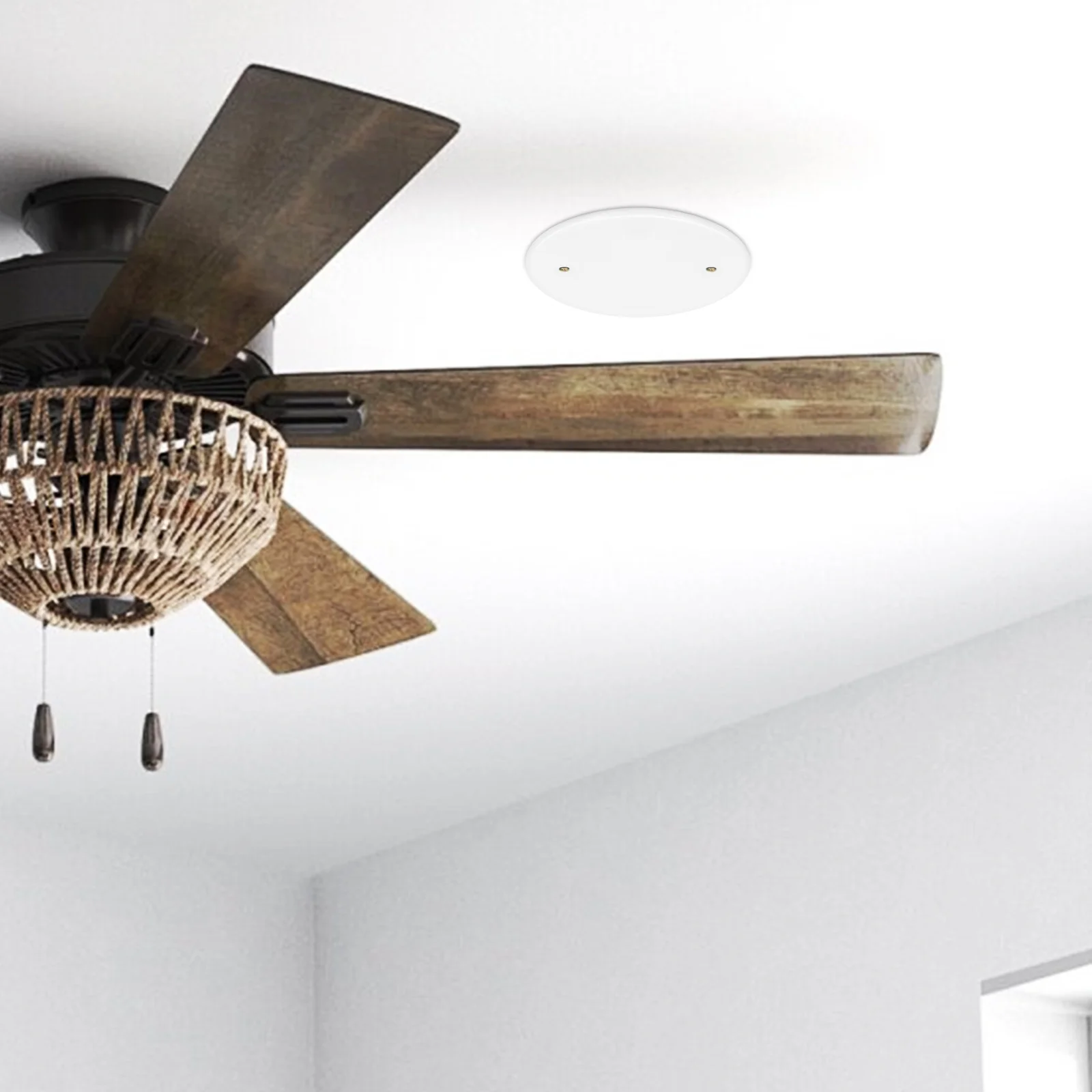 

4Pcs Round Ceiling Hole Covers Flat Blank Plates Electrical Box Caps Ceiling Cover Plates for Wall Hole Covering