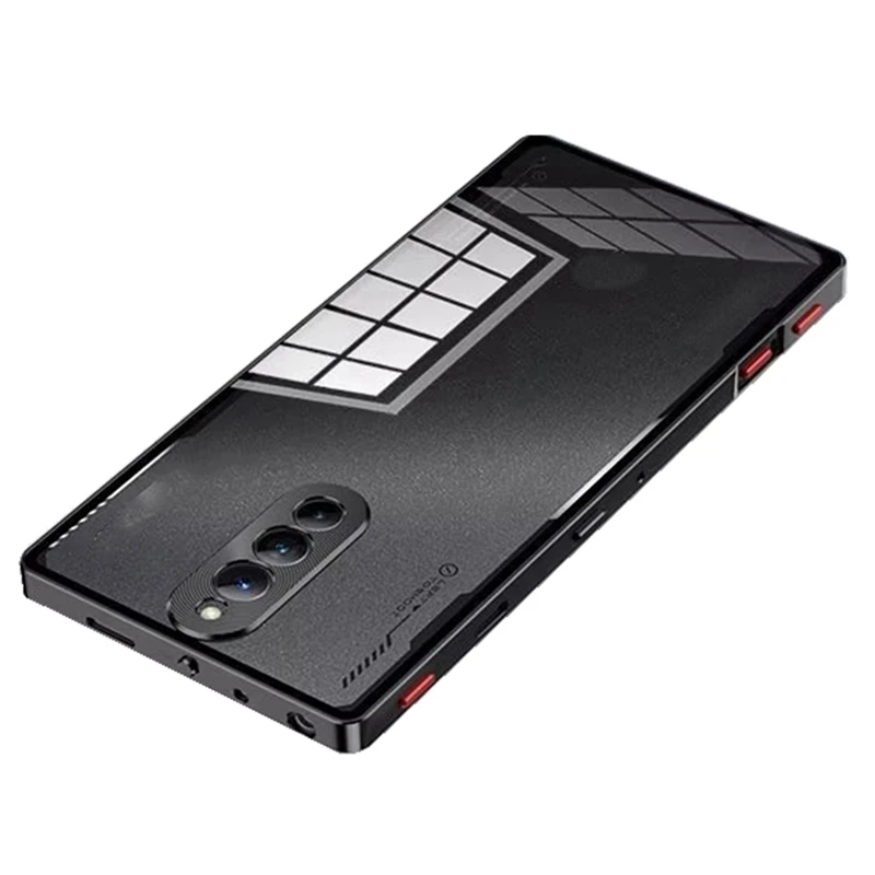حافظة بإطار معدني من سبائك الألومنيوم ، حافظة لـ Red Magic 8 Pro ، غطاء خلفي من الأكريليك ، جراب هاتف شامل