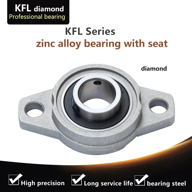 KFL004 Diameter 20mm Bore Diameter Self Aligning Zinc Alloy Flange Pillow Block Bearing K004 FL004