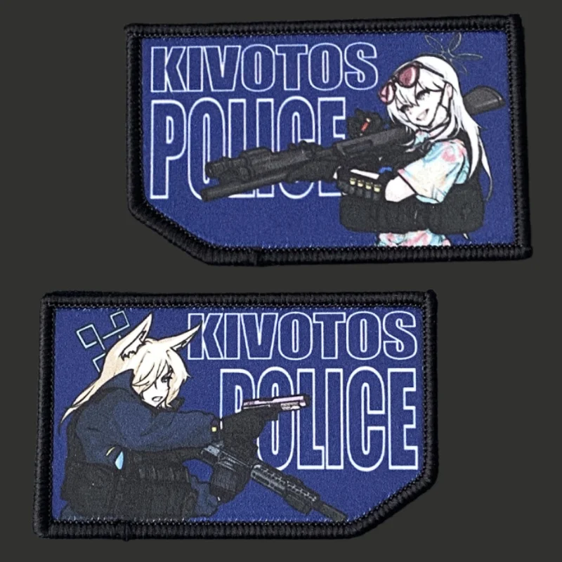 

Blue Archive Patch Anime Military Morale Badge Tactical Armband Printed Hook and Loop Backpack Clothing Decorative Stickers