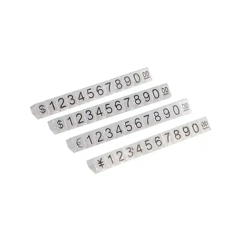 Black Pricing Tag Display Jewellery Tags Price Cube Kit Gold