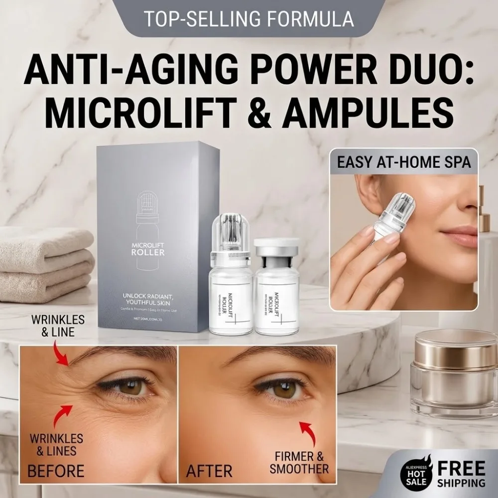 0.25MM Radiant Flawless Skin Micro Infusion Serum Kit Deeper Absorption Collagen Boost Brightening At Home Skincare